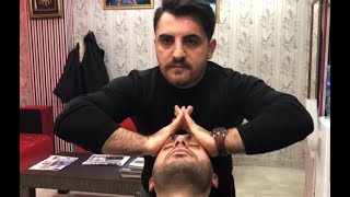 ASMR TURKİSH BARBER BY NUMAN BACKFACEARMHEAD SLEEP MASSAGEKafasırtKolyüzuyku masajı [upl. by Tesil22]