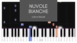 Ludovico Einaudi  Nuvole Bianche  Piano Tutorial [upl. by Ahtnamas]