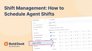 Shift Management How to Schedule Agent Shifts [upl. by Bernat]