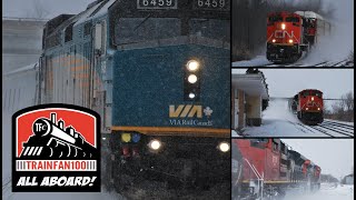 Cold Railfanning in Morrisburg ON 20240120 [upl. by Edmea]