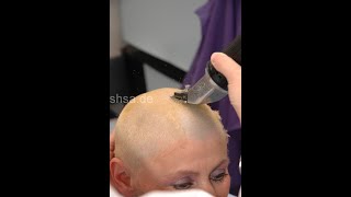 836 Catherine Kultsalon headshave Oster76 full video [upl. by Gnemgnok]