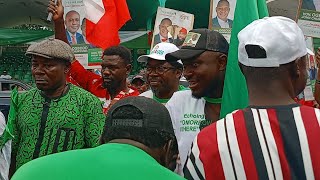 Engr Hyginus Agu Dancing To Victory During The State Flag Off Campaign In Enugu [upl. by Enidlarej]