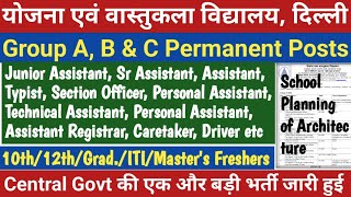 Permanent Central Govt Vacancy 2024  10th12thGrad Pass  Jobs in Delhi [upl. by Arsuy]