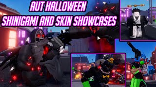 AUT HALLOWEEN UPDATE SHINIGAMI SHOWCASE  SKINS AND MORE  A UNIVERSAL TIME [upl. by Naed]