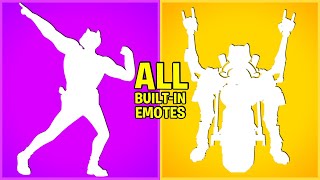 ALL BUILTIN DANCES amp Emotes in Fortnite Battle Royale [upl. by Devinna]