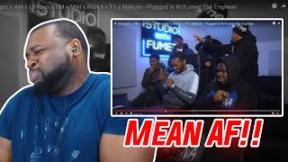 Skengdo x AM x Lil Rass x BM x Mini x Rack5 x TY x Mskum Plugged In WFumez The Engineer  Reaction [upl. by Xanthus988]