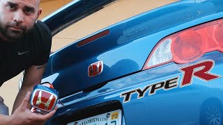 RSX DC5 BUILD  INSTALLING TYPE R BADGES AND MORE SPOON SPORTS GOODIES [upl. by Adnuhs]