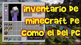 como poner el inventario de minecraft pe como el de pc [upl. by Dafodil8]