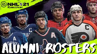 NHL 21  All Alumni Rosters amp Ratings [upl. by Thornie]