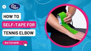 How to Tape Tennis Elbow » Kinesiology Taping Instructions » CureTape [upl. by Kerri20]