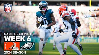 Cleveland Browns vs Philadelphia Eagles  2024 Week 6 Game Highlights [upl. by Ramed679]