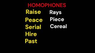 HOMOPHONES homophones homophonesinenglish english advancedenglish learn advancedenglishvocab [upl. by Son]