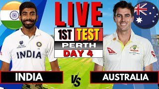 IND vs AUS Test India vs Australia 1st Test Day 4  Live Score amp Commentary  IND vs AUS BGT 2024 [upl. by Merete]