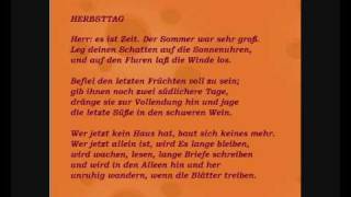 Rainer Maria Rilke  Gedicht Herbsttag ins Niederländische übersetzt Herfstdag [upl. by Adlig]