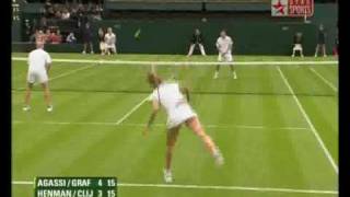 AgassiGrafHenmanClijsters Fun Mixed 09 Highlights [upl. by Eilime966]