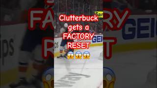 Hard hit by Jesperi Kotkaniemi on Cal Clutterbuck newyorkislanders carolinahurricanes [upl. by Hayyim]