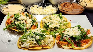 💥 Tostadas de Tinga de Pollo Roja y Verde Fácil y Rica  La Cocina de Angy [upl. by Caldeira]