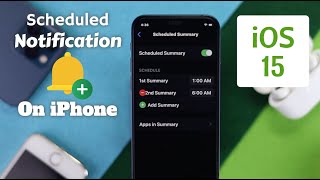 How to USE Schedule Notifications on your iPhone iOS 15 [upl. by Aehsel]