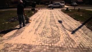 How to Compact Sand in the cracks of new Brick Pavers [upl. by Gans]