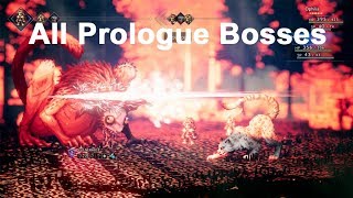 Octopath Traveler  All Prologue Bosses [upl. by Dorene875]