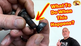 Sweet HACK Dont Remove The Wheel Bearing When U Break a Lug Nut Stud HOW to Remove Stripped Lug Nut [upl. by Anitsyrhc]