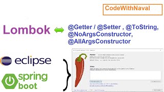Install Lombok In Your quotEclipseSTSquot Use GetterSetter ToString Step By Step CodeWithNaval [upl. by Aridni]