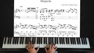 Despacito  Piano Tutorial Plus sheet [upl. by Nylecaj391]