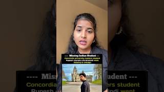 Another Indian student missing in USA😢youtubeshorts missing indianstudents telugu chicago ms [upl. by Allina]