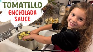 Homegrown Tomatillo Enchilada Sauce Recipe and Keto Enchiladas [upl. by Mcintyre]