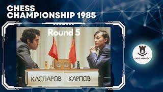 Karpovs Triumph Continues  Kasparov vs Karpov 1985 Game 5 [upl. by Naujal45]