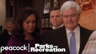 Gergich Meets Gingrich  Parks and Recreation [upl. by Nnylhsa]