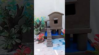 beautiful house  🏘️ banana sikhe🙏🏼trending clay arts [upl. by Rebmit]