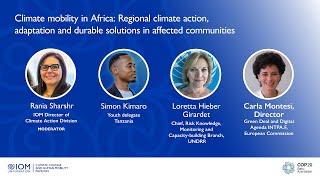 Climate mobility Africa Regional climate action adaptation amp durable solutions [upl. by Odrarej]