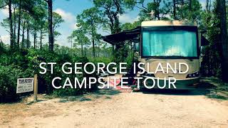 Campsite Tour of St George Island State Park [upl. by Naryk]