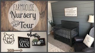 Farmhouse Nursery Tour  Woodland Theme [upl. by Osy]