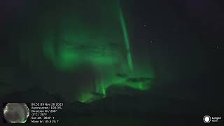 Dancing aurora highlight November 20th 2023  Lyngen North [upl. by Radie]