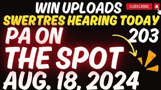 SWERTRES HEARING TODAY ON THE SPOT AUGUST 18 2024 DAOG TARGET [upl. by Raquel]