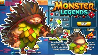 Monster Legends PORCUSPIKE level 150 😍 review  Xandrite Spellbound [upl. by Elad]