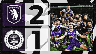 K BEERSCHOT VA 21 LOMMEL SK  BEERSCHOT WINS AGAINST THE LEADER WITH GOALS OF SANUSI AND NZITA [upl. by Zertnom]