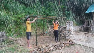 Full Video How to make a bamboo trellis to grow climbing vegetables  Build a yard Hooks fishing [upl. by Base]