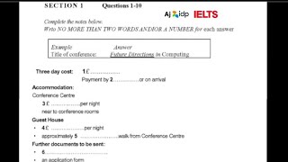 Future Directions in computing  Three day cost  IELTS Listening 2024 latest  ielts listening [upl. by Ojybbob]