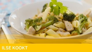 Hippe pasta met kip en broccoli [upl. by Levitt]