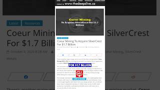 SilverCrest Coeur Mining smallcapstocks silver firstmajestic [upl. by Neeroc]