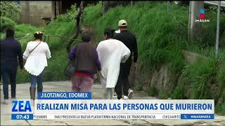 Realizan misa por las víctimas del desgajamiento de un cerro en Jilotzingo Edoméx  Francisco Zea [upl. by Cohdwell698]