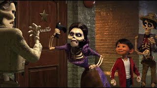 COCO 2017  Finding Héctors photo and Ernesto de la Cruz  Animated Movie Scene [upl. by Kcirde]