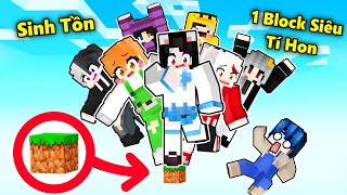 Mèo Simmy và Hero Team THỬ THÁCH SINH TỒN TRÊN 1 BLOCK SIÊU TÍ HON Trong Minecraft [upl. by Luapnhoj93]