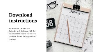 Feb 2024 Calendar with Holidays Free Download  Shareable online calendar and scheduling [upl. by Gardel]