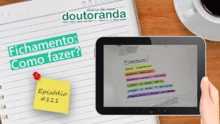 Fichamento Como fazer  Diário de uma doutoranda 111 [upl. by Eyatnod]