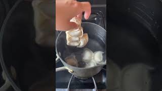 How to boil frozen wontons shorts wontons chinesefood [upl. by Willem]