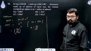 In hcp ABAB  and ccp ABCABC  Structures made up of spheres of equal size the [upl. by Ledah]